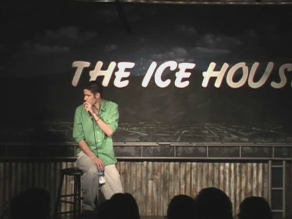 Jared Volle performing at the Ice House comedy club